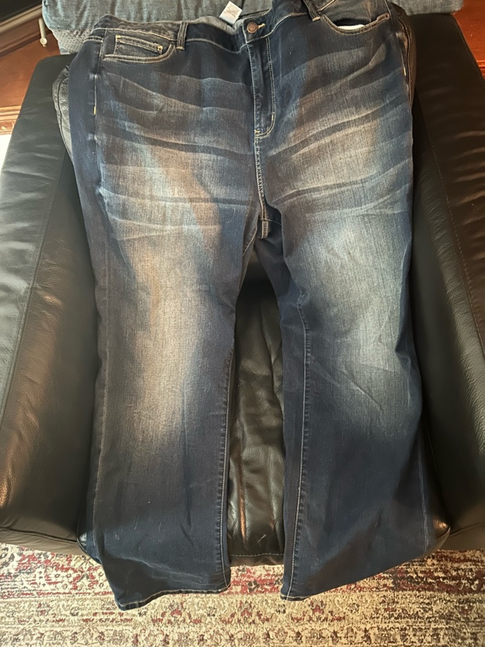 Westport Dark Blue Straight Jeans 24w Dressbarn